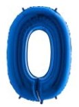 S�f�r Rakam Mavi folyo rakam balon 40 inch 100 cm